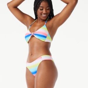 Love & Sports Ombré Stripe Bikini Swimsuit 16-18